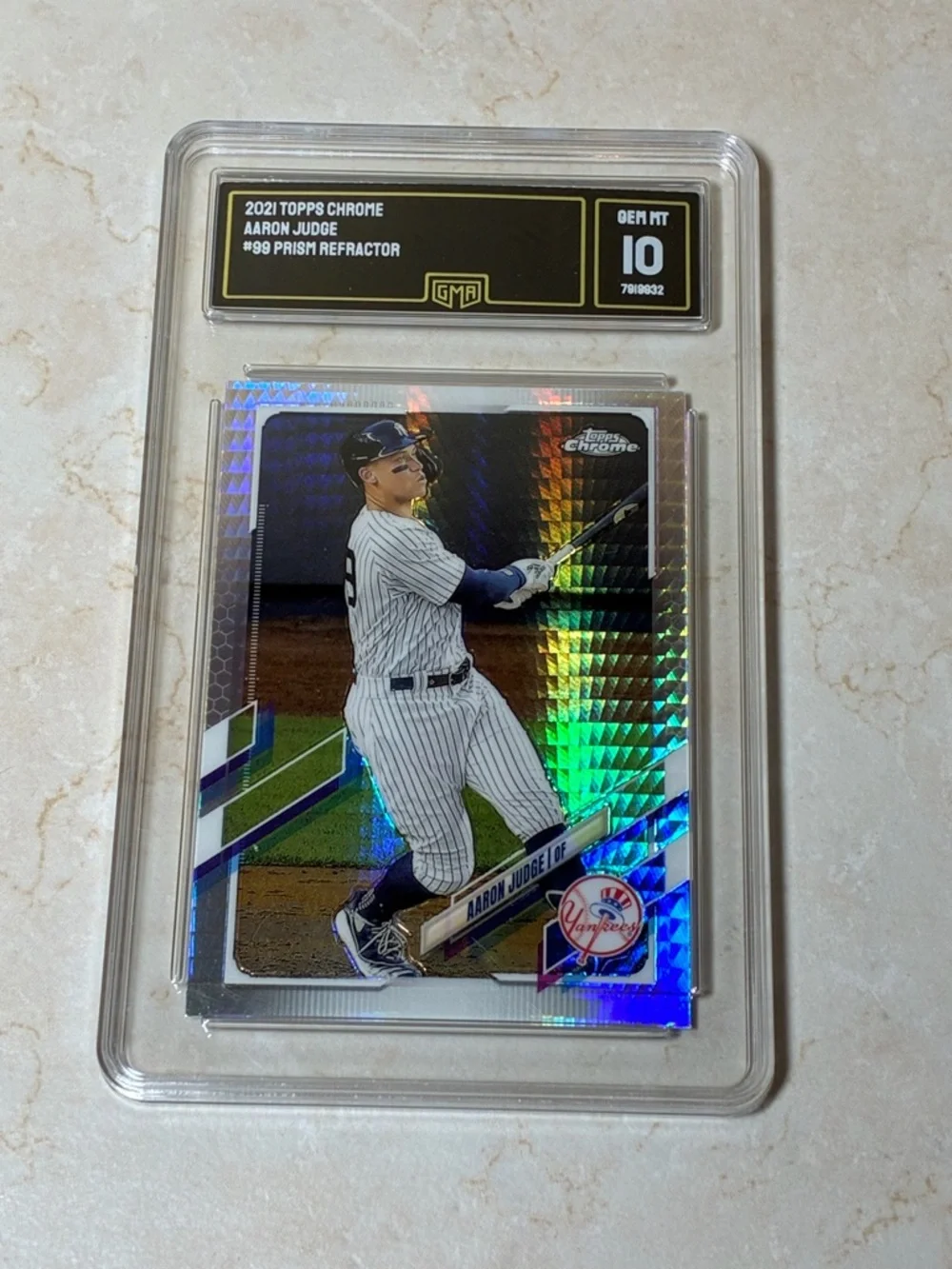 Aaron Judge #99 Prism Refractor - Yankees- 2021 Topps Chrome - Picture 1 of 2